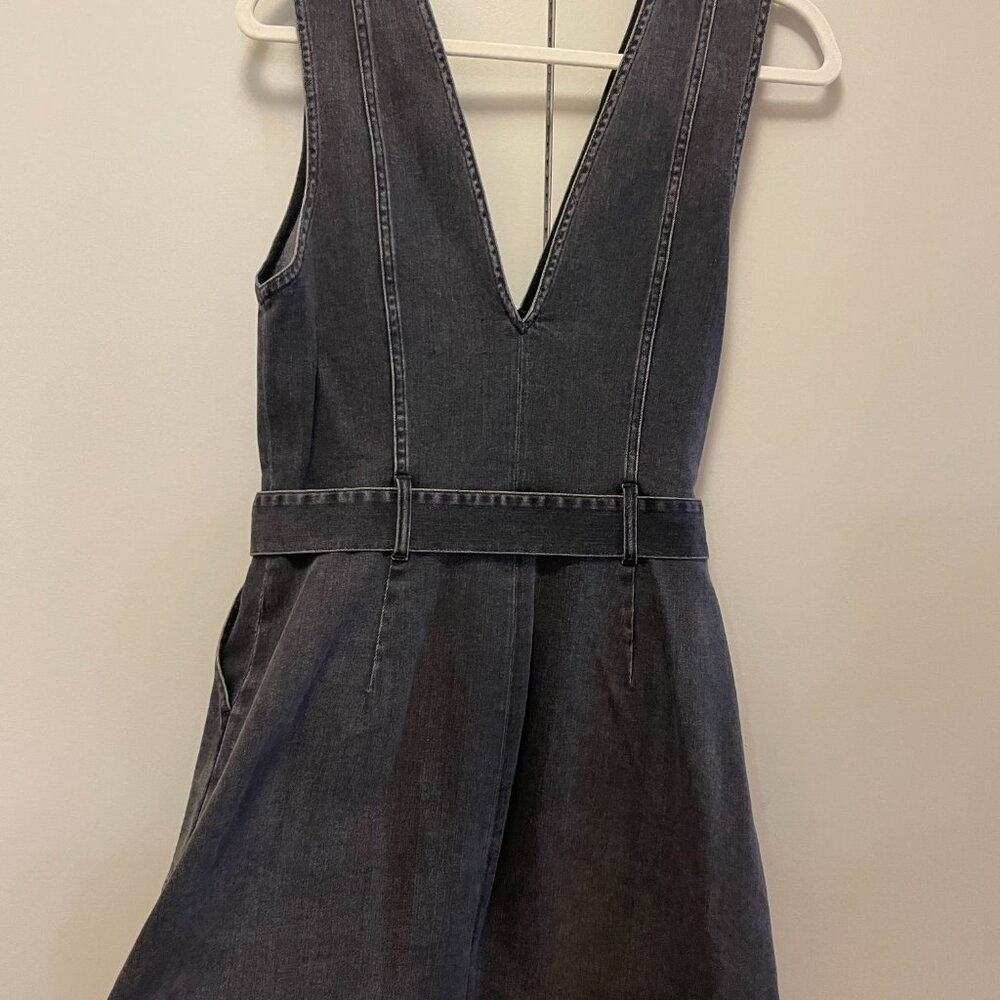 Alice and Olivia Gorgeous Zip-Front Denim Mini Dress size 10 excellent condition - Picture 8 of 9